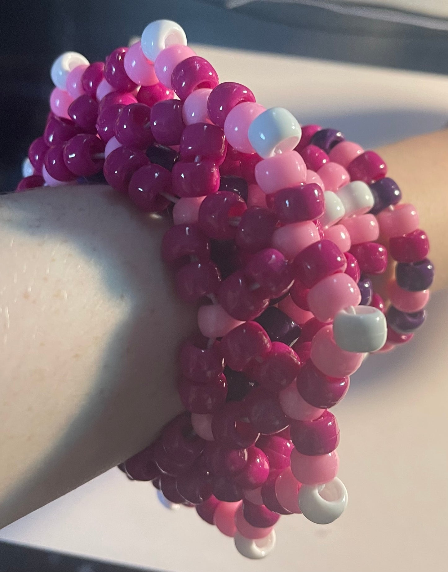 Mandala Cuff Set - Purple/Magenta/Pink/White (Mandala Cuff, Double, Single)