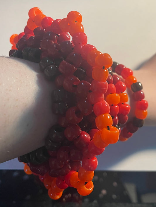 Mandala Cuff Set - Brown/Red/Orange (Mandala Cuff, Double, Single)