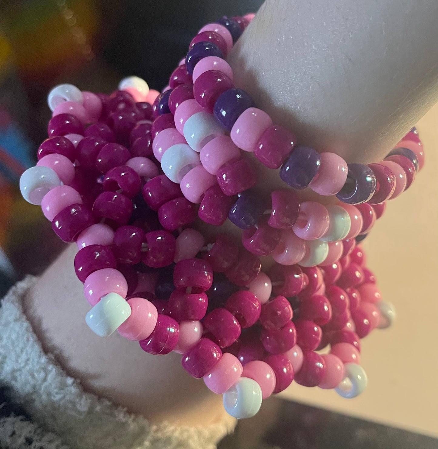 Mandala Cuff Set - Purple/Magenta/Pink/White (Mandala Cuff, Double, Single)
