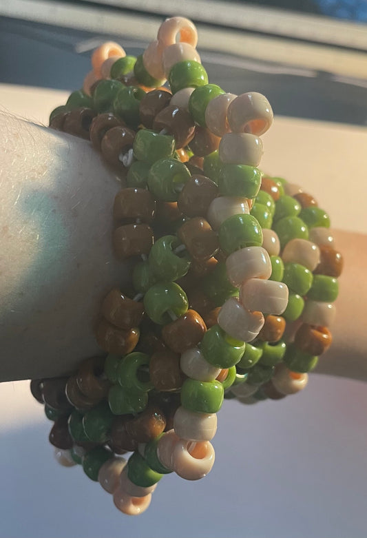 Mandala Cuff Set - Brown/Green/Tan (Mandala Cuff, Double, Single)
