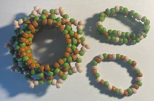 Mandala Cuff Set - Brown/Green/Tan (Mandala Cuff, Double, Single)