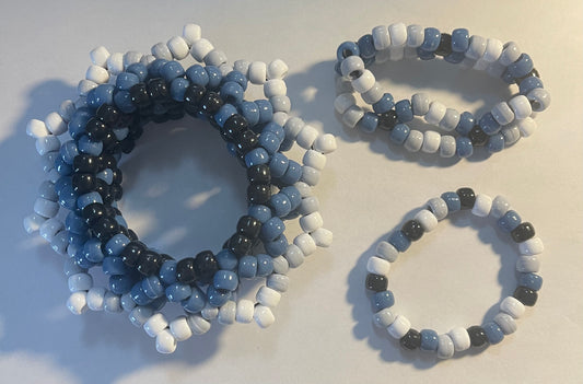 Mandala Cuff Set - Black/Blue/Grey/White (Mandala Cuff, Double, Single)