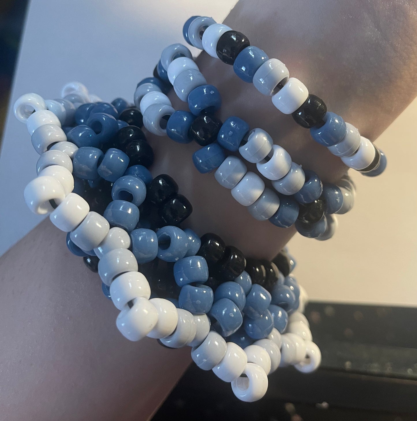 Mandala Cuff Set - Black/Blue/Grey/White (Mandala Cuff, Double, Single)