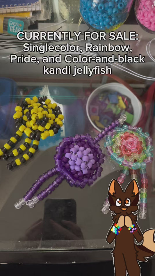 Kandi Jellyfish - Rainbow, Pride, Monochrome